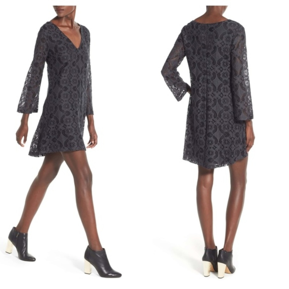 Astr Black Lace Goth Cocktail Dress Halloween